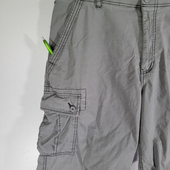 Wearfirst Cargo Shorts Grey Ripstop Mens Sz 38 Fisherman Outdoors Hiking Cabin - Picture 2 of 12